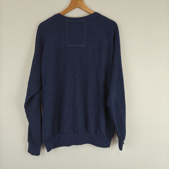 Aviator Nation BOLT CREW SWEATSHIRT In Navy Blue Size Medium Unisex - Picture 11 of 16